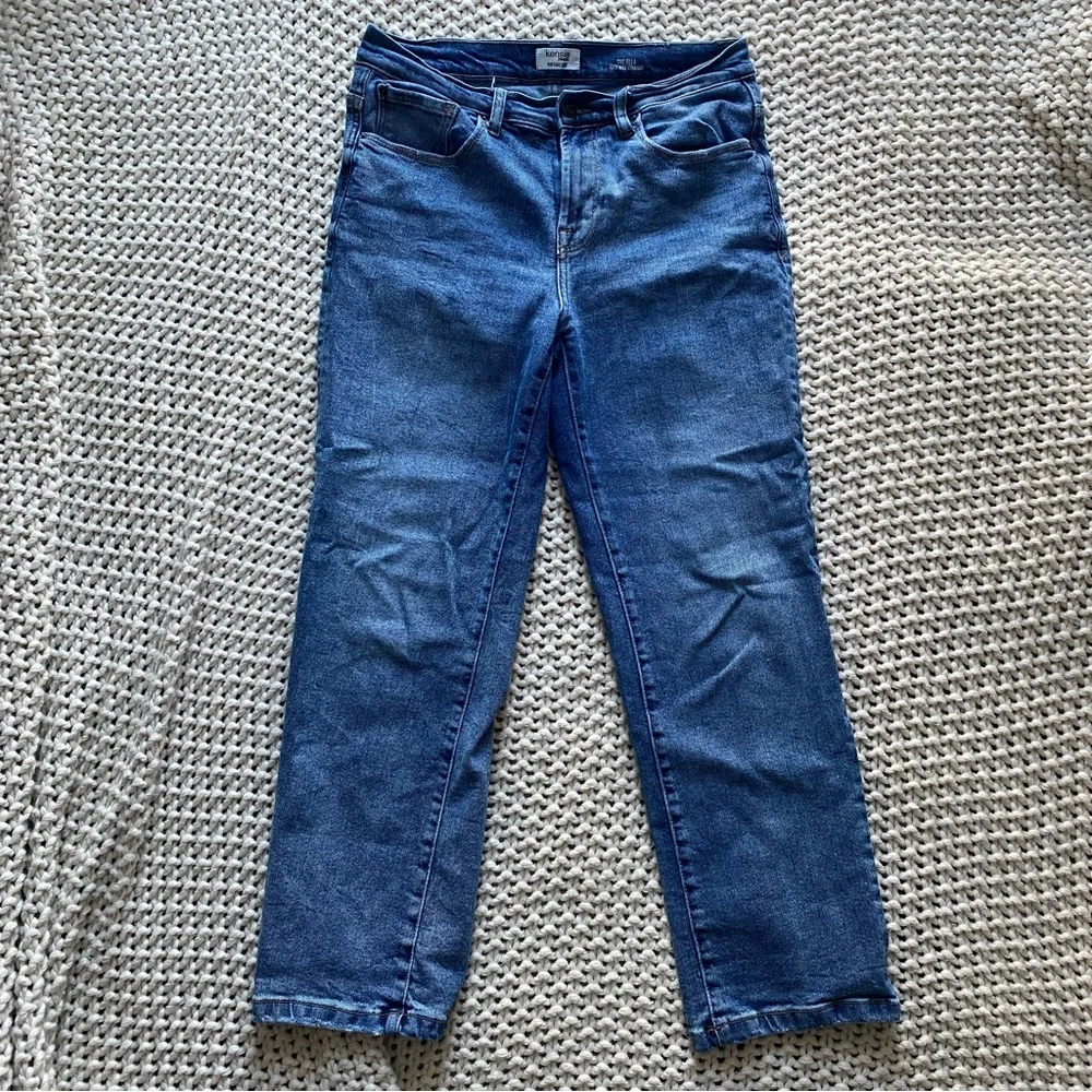 Kensie vintage luxe “the Ella” high rise straight dark jeans - Picture 1 of 5